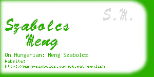 szabolcs meng business card